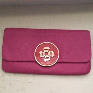 Ted Baker Pink Clutch with Gold Accent
